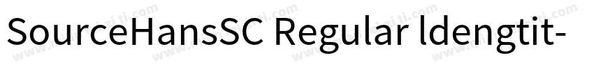 SourceHansSC Regular ldengtit字体转换